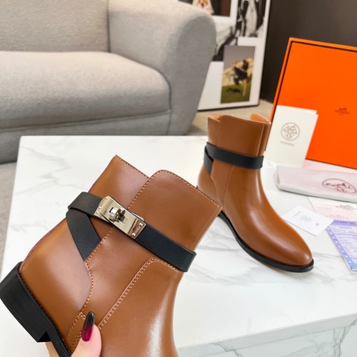 Replica Hermes Boots For Women #1244813 $98.00 USD for Wholesale