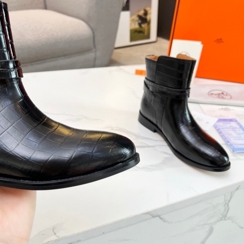 Replica Hermes Boots For Women #1244818 $100.00 USD for Wholesale