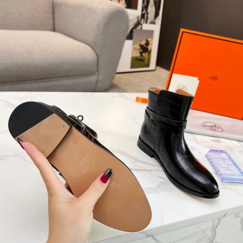 Replica Hermes Boots For Women #1244818 $100.00 USD for Wholesale