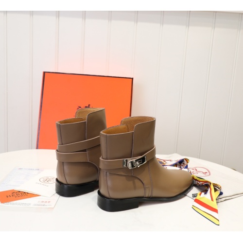 Replica Hermes Boots For Women #1244825 $98.00 USD for Wholesale