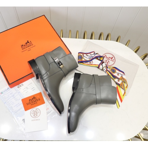 Replica Hermes Boots For Women #1244826 $98.00 USD for Wholesale