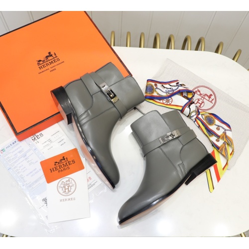 Replica Hermes Boots For Women #1244826 $98.00 USD for Wholesale