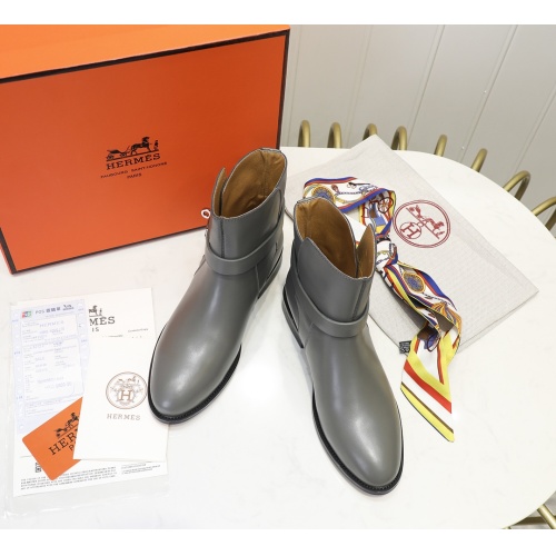 Replica Hermes Boots For Women #1244826 $98.00 USD for Wholesale