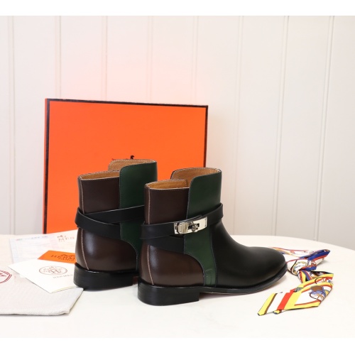 Replica Hermes Boots For Women #1244828 $98.00 USD for Wholesale