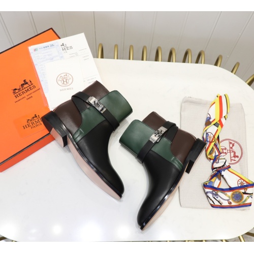 Replica Hermes Boots For Women #1244828 $98.00 USD for Wholesale