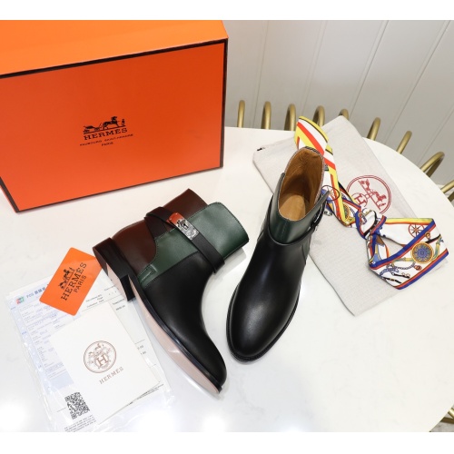 Replica Hermes Boots For Women #1244828 $98.00 USD for Wholesale