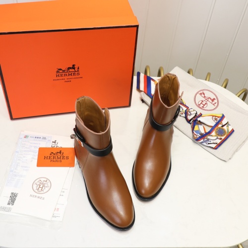 Replica Hermes Boots For Women #1244830 $98.00 USD for Wholesale