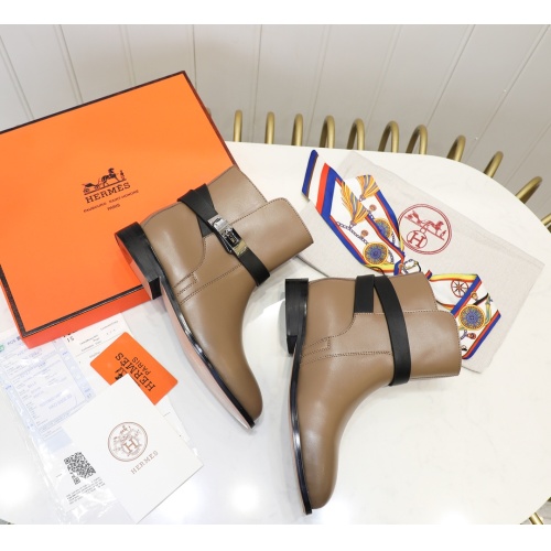 Replica Hermes Boots For Women #1244831 $98.00 USD for Wholesale