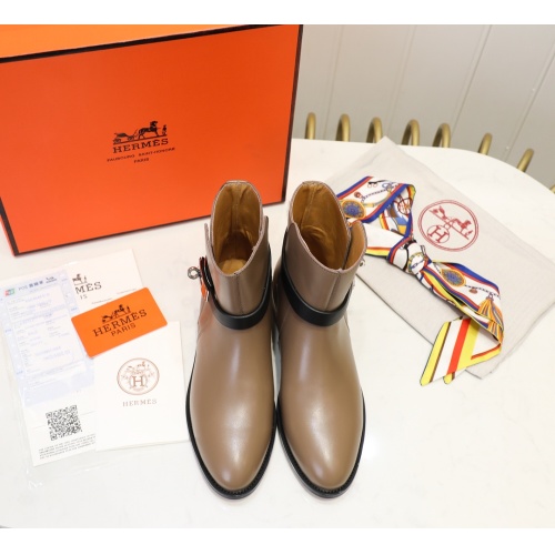 Replica Hermes Boots For Women #1244831 $98.00 USD for Wholesale