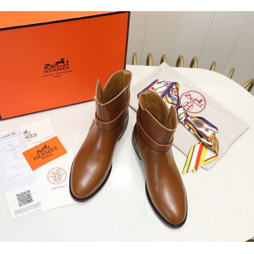 Replica Hermes Boots For Women #1244832 $98.00 USD for Wholesale