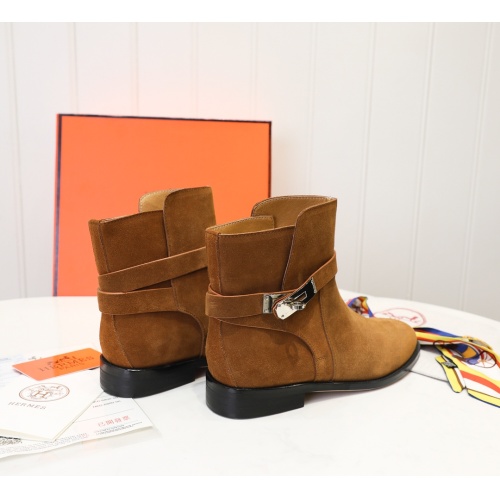 Replica Hermes Boots For Women #1244834 $98.00 USD for Wholesale