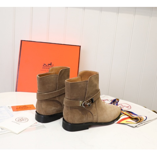 Replica Hermes Boots For Women #1244837 $98.00 USD for Wholesale