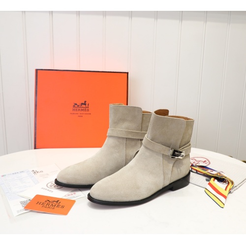 Replica Hermes Boots For Women #1244838 $98.00 USD for Wholesale