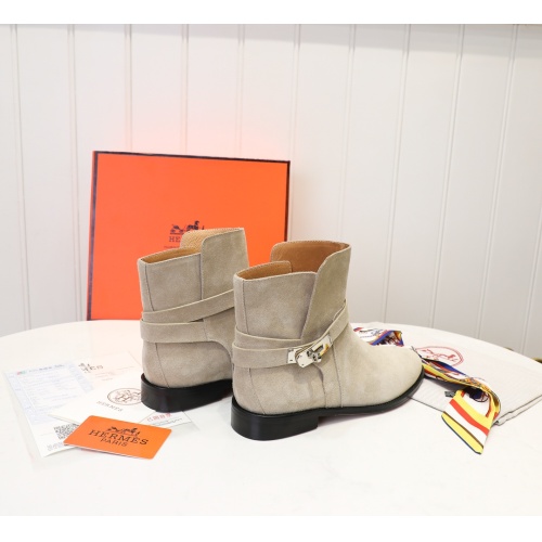 Replica Hermes Boots For Women #1244838 $98.00 USD for Wholesale