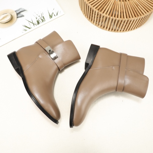 Replica Hermes Boots For Women #1244839 $98.00 USD for Wholesale