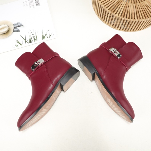 Replica Hermes Boots For Women #1244840 $98.00 USD for Wholesale