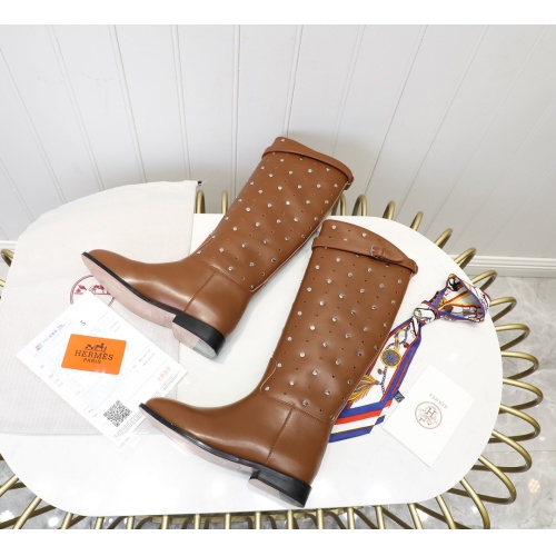 Replica Hermes Boots For Women #1244853 $132.00 USD for Wholesale