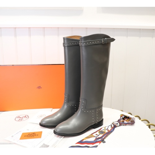 Replica Hermes Boots For Women #1244855 $118.00 USD for Wholesale