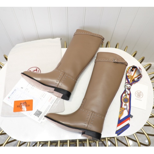 Replica Hermes Boots For Women #1244857 $118.00 USD for Wholesale