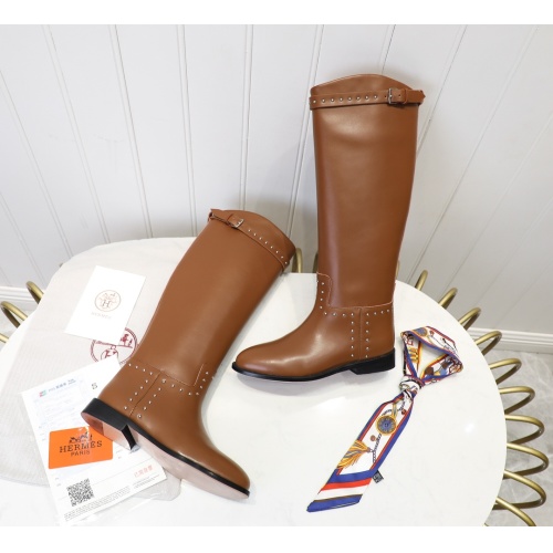 Replica Hermes Boots For Women #1244859 $118.00 USD for Wholesale