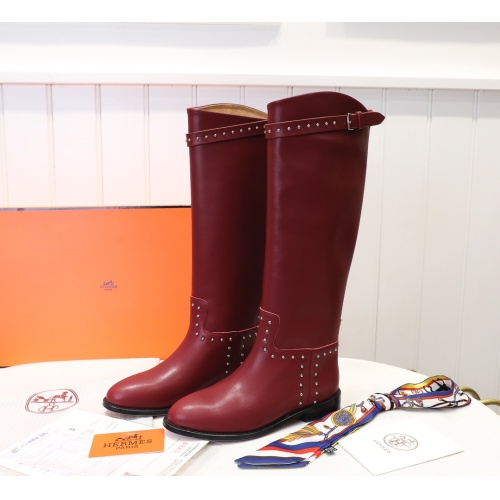 Replica Hermes Boots For Women #1244860 $118.00 USD for Wholesale