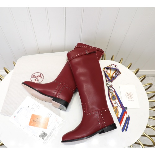 Replica Hermes Boots For Women #1244860 $118.00 USD for Wholesale