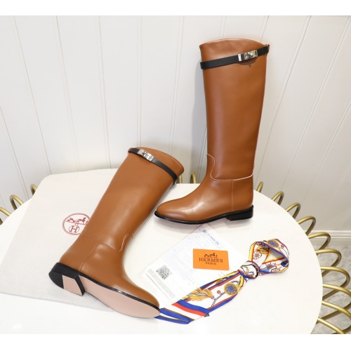 Replica Hermes Boots For Women #1244872 $112.00 USD for Wholesale