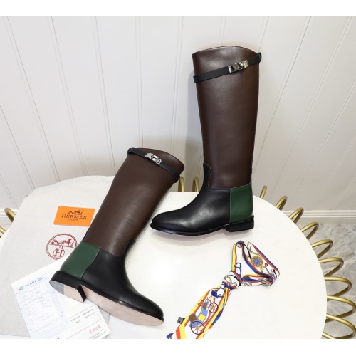 Replica Hermes Boots For Women #1244873 $112.00 USD for Wholesale