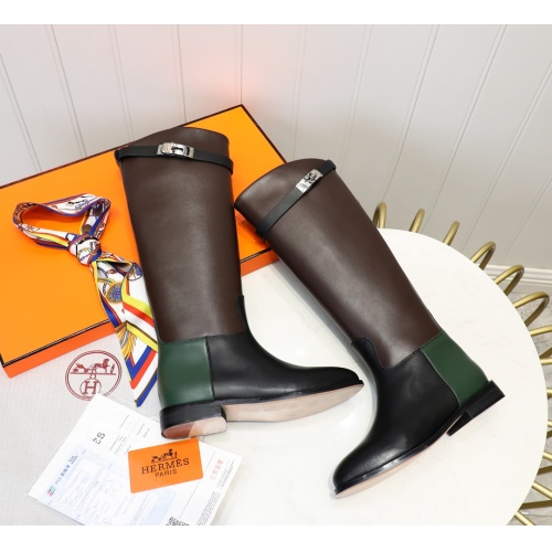 Replica Hermes Boots For Women #1244873 $112.00 USD for Wholesale