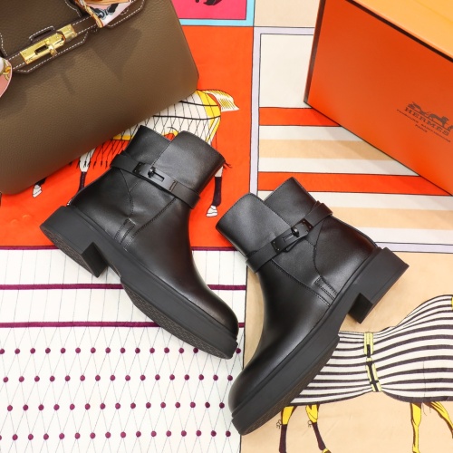 Replica Hermes Boots For Women #1244883 $102.00 USD for Wholesale