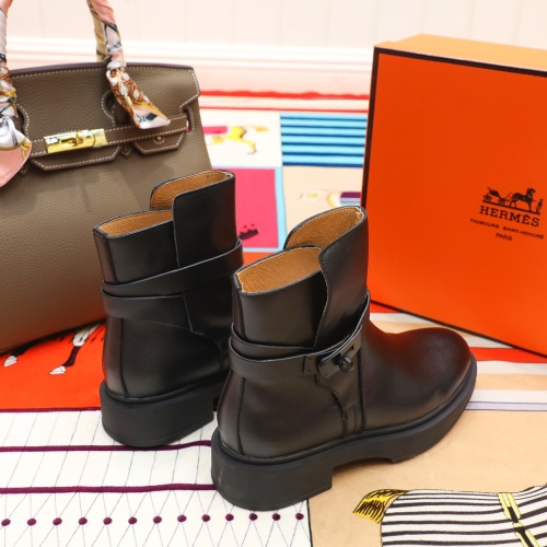 Replica Hermes Boots For Women #1244883 $102.00 USD for Wholesale