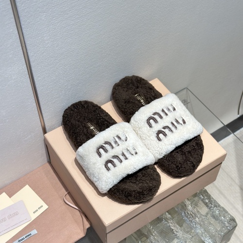 MIU MIU Slippers For Women #1245038 $98.00 USD, Wholesale Replica MIU MIU Slippers