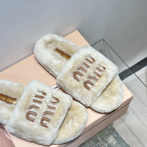 Replica MIU MIU Slippers For Women #1245042 $98.00 USD for Wholesale