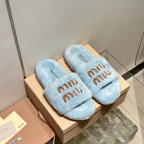 MIU MIU Slippers For Women #1245044 $98.00 USD, Wholesale Replica MIU MIU Slippers