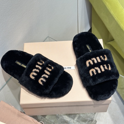 Replica MIU MIU Slippers For Women #1245045 $98.00 USD for Wholesale