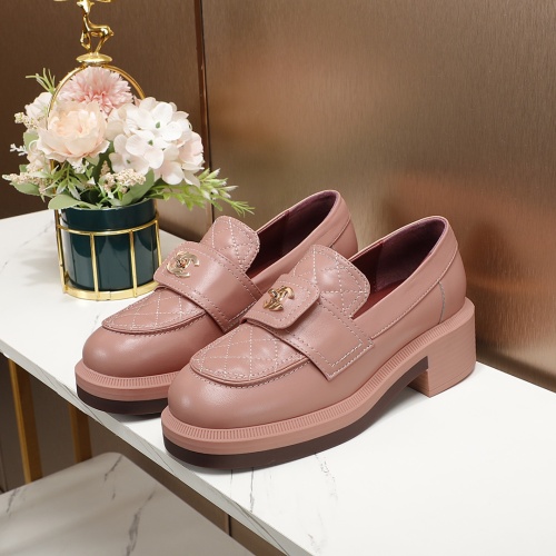 Replica Chanel Leather Shoes For Women #1245132 $96.00 USD for Wholesale