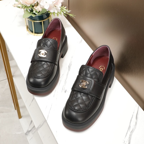 Chanel Leather Shoes For Women #1245134 $96.00 USD, Wholesale Replica Chanel Leather Shoes