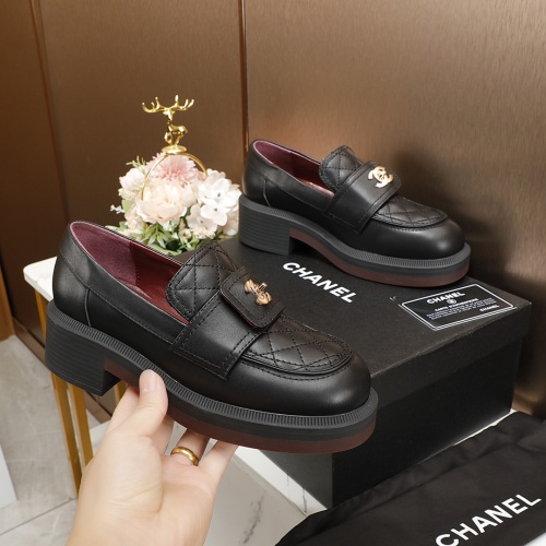 Replica Chanel Leather Shoes For Women #1245134 $96.00 USD for Wholesale