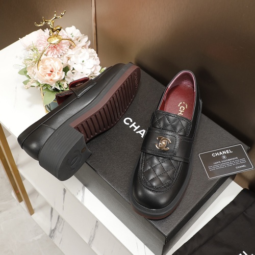 Replica Chanel Leather Shoes For Women #1245134 $96.00 USD for Wholesale