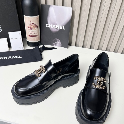 Replica Chanel Leather Shoes For Women #1245208 $108.00 USD for Wholesale