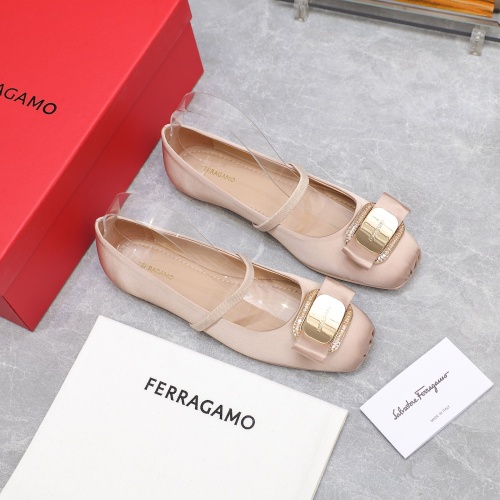 Replica Salvatore Ferragamo Flat Shoes For Women #1245292 $108.00 USD for Wholesale