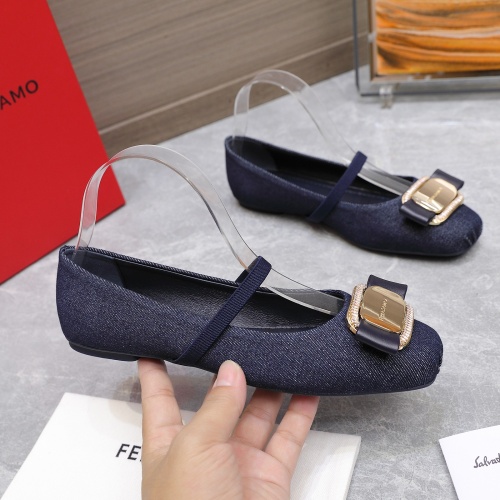 Replica Salvatore Ferragamo Flat Shoes For Women #1245293 $108.00 USD for Wholesale