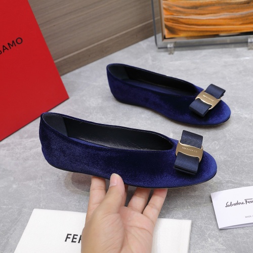 Replica Salvatore Ferragamo Flat Shoes For Women #1245316 $115.00 USD for Wholesale