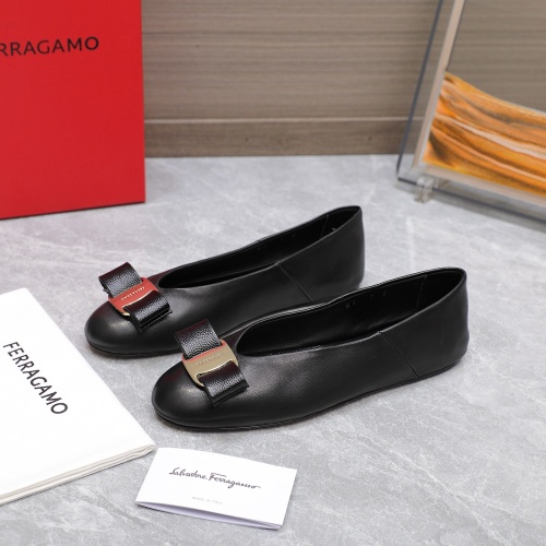 Salvatore Ferragamo Flat Shoes For Women #1245318 $115.00 USD, Wholesale Replica Salvatore Ferragamo Flat Shoes