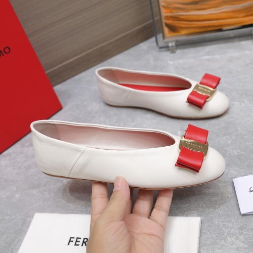 Replica Salvatore Ferragamo Flat Shoes For Women #1245319 $115.00 USD for Wholesale