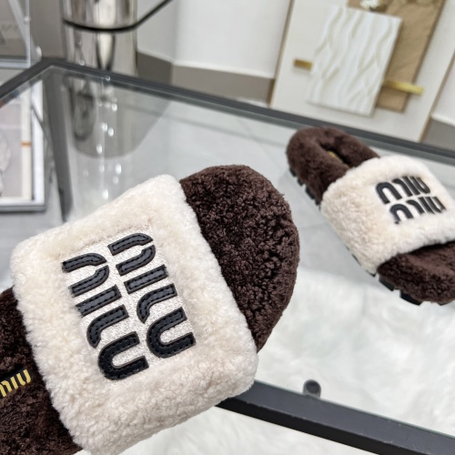 Replica MIU MIU Slippers For Women #1245355 $92.00 USD for Wholesale