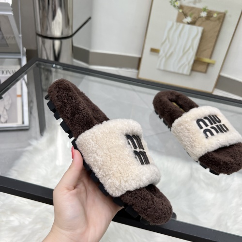 Replica MIU MIU Slippers For Women #1245355 $92.00 USD for Wholesale