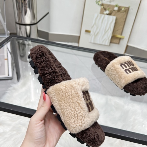 Replica MIU MIU Slippers For Women #1245356 $92.00 USD for Wholesale