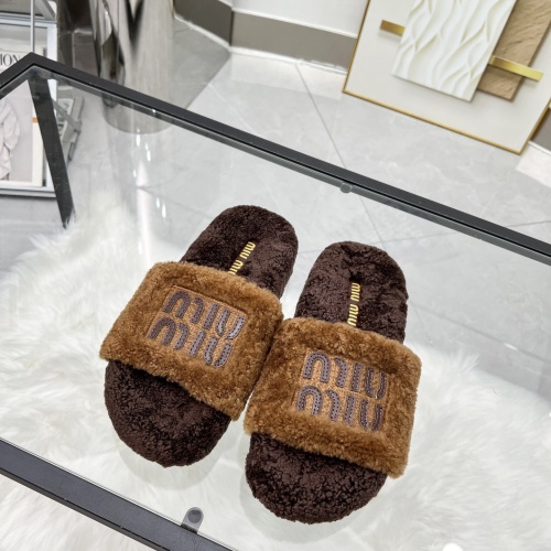 MIU MIU Slippers For Women #1245357 $92.00 USD, Wholesale Replica MIU MIU Slippers