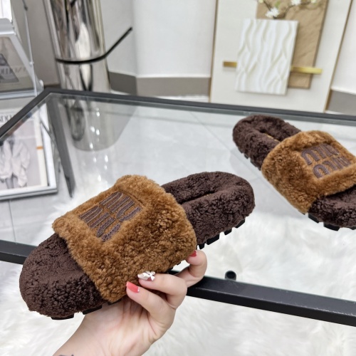 Replica MIU MIU Slippers For Women #1245357 $92.00 USD for Wholesale